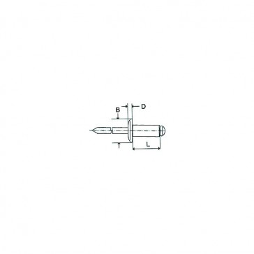 RIVET BD ALU ACIER TP 4,8X10 BTE 500