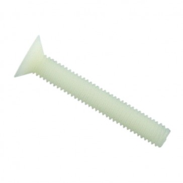 Vis à métaux tête fraisée fendue PA 6,6 naturel - 5 x 10 mm