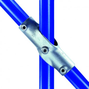 Raccord KEEKLAMP croix à 2 entrées orientable 30° à 45° pour tube diamètre extérieur 42,4 mm 30-7