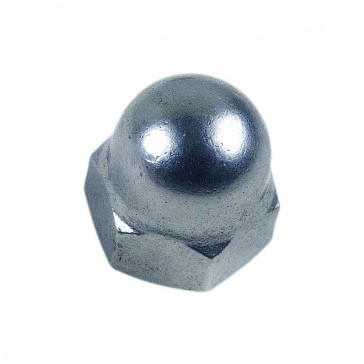 Écrou borgne DIN 1587 inox A2 - Diamètre : 7 mm