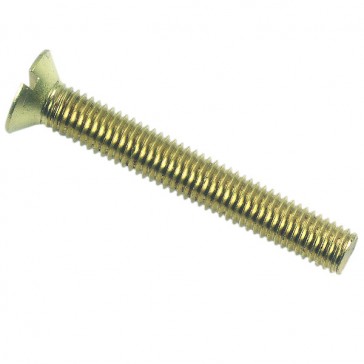 Vis à métaux tête fraisée fendue laiton - Diamètre : 2 mm - Longueur : 12 mm