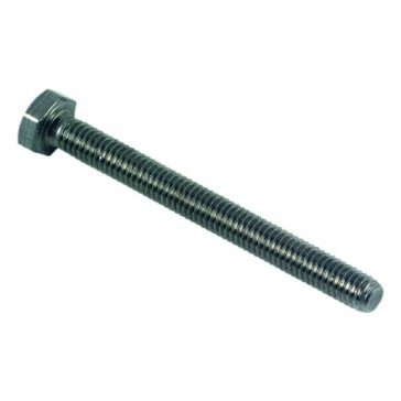 Vis tête hexagonale totalement filetée inox A2 - Diamètre : 18 mm - Longueur : 130 mm