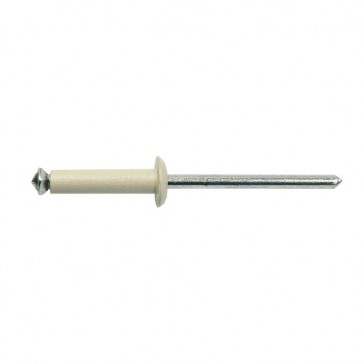 Rivet aveugle éclaté tête large aluminium/acier gris - Diamètre de la tige : 4 mm - Longueur du rivet : 16 mm