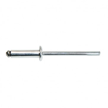 Rivet aveugle tête plate aluminium/acier - Diamètre de la tige : 4,8 mm - Longueur du rivet : 16 mm