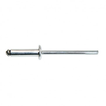 Rivet aveugle tête plate aluminium/acier - Diamètre de la tige : 4 mm - Longueur du rivet : 25 mm
