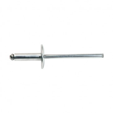 Rivet aveugle tête large aluminium/acier - Diamètre de la tige : 4,8 mm - Longueur du rivet : 25 mm