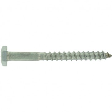Vis à bois tête hexagonale (Tirefond) inox A4 - Diamètre : 8 mm - Longueur : 180 mm