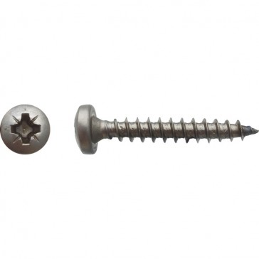 Vis pour panneaux agglomérés tête cylindrique Pozidriv® Inox A2 - 5 x 70 mm