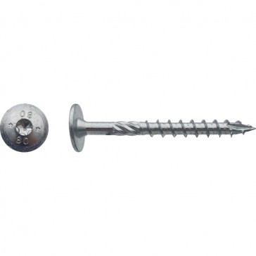 Vis pour construction bois tête ronde large Torx® Zingué - 8 x 100 mm