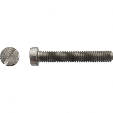Vis à métaux tête cylindrique fendue Inox A2 - 3 x 35 mm