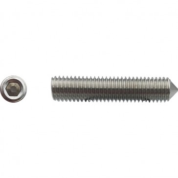 Vis sans tête à bout pointeau six pans creux (STHC) Inox A2 - 4 x 10 mm