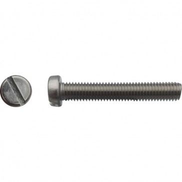 Vis à métaux tête cylindrique fendue Inox A4 - 6 x 60 mm