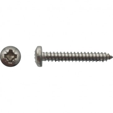 Vis à tôle tête cylindrique bombée large Pozidriv® Inox A4 - 4,2 x 31,7 mm