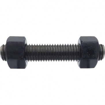 Filet A193 ASTM B7 + 2 écrous ASTM A194 2H montés brut 12 x 50 mm
