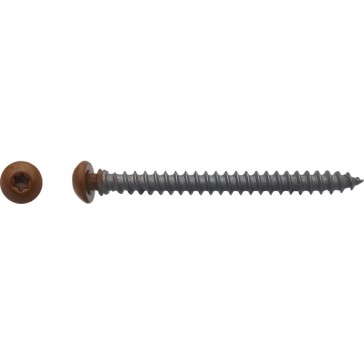 Vis Framex clip® pose en rénovation menuiserie Chromiting® grade 4 PVC laqué marron - 6 x 70 mm