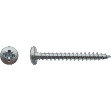 Vis pour panneaux agglomérés tête cylindrique Pozidriv® Zingué - 4 x 20 mm