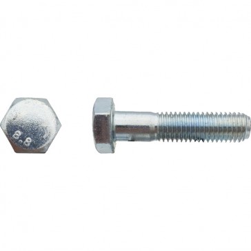 Vis tête hexagonale filetage partiel 8.8 Zingué CR3 200HBS ou bichromaté - 20 x 130 mm