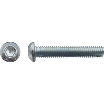Vis tête bombée six pans creux (BHC) classe 10.9 Zingué dégazé - 4 x 8 mm