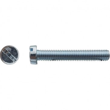 Vis à métaux tête cylindrique fendue Zingué - 4 x 80 mm