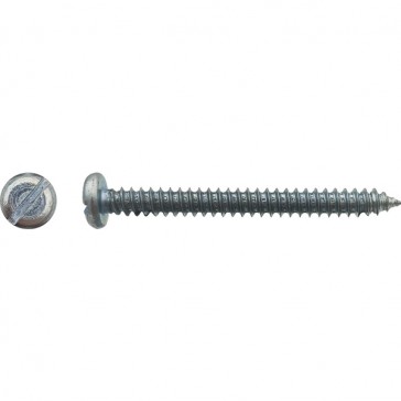 Vis à tôle tête cylindrique fendue Zingué - 4,8 x 25,4 mm