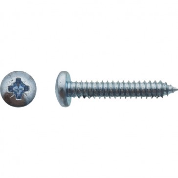 Vis à tôle tête cylindrique bombée large Pozidriv® Zingué - 2,9 x 15,9 mm