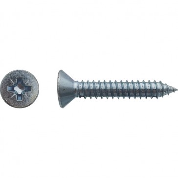 Vis à tôle tête fraisée Pozidriv® Zingué - 6,3 x 50,8 mm