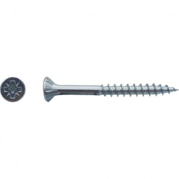 Vis pour panneaux agglomérés tête fraisée Pozidriv® filetage partiel Zingué - 6 x 120 mm