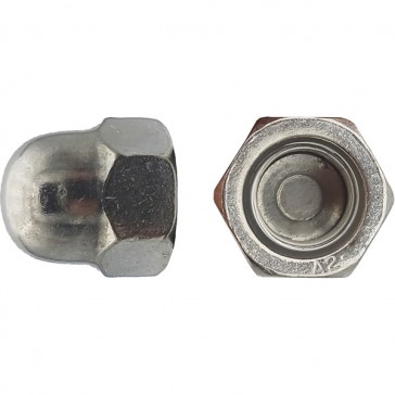 Écrou borgne DIN 1587 inox A2 - 4 mm