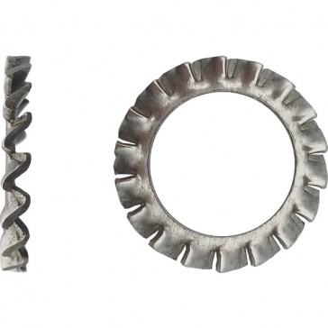 Rondelle éventail à dentures extérieures (AZ) DIN 6798 A Inox A2 - 18 mm